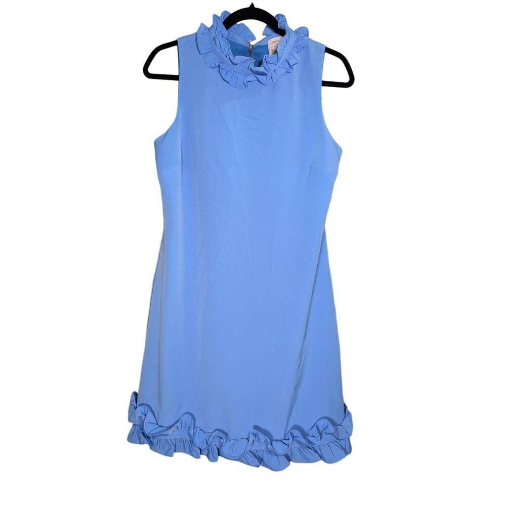 Sail to Sable Sleeveless Ruffle Neck Line and Hem Dress Women's Size 4 - Picture 1 of 8